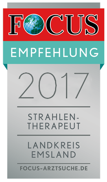 FOCUS-Siegel 2017 – Regionale Empfehlung Strahlentherapeut Landkreis Emsland